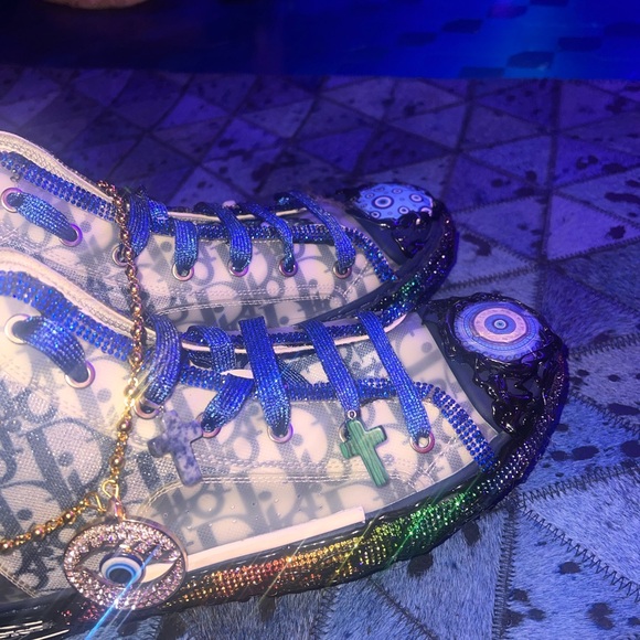 Blue Dior Custom Hightop Protector Collection From the PB Haze Temple - Picture 12 of 13